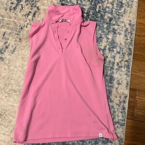 Lady Hagen Sleeveless Pink Polo